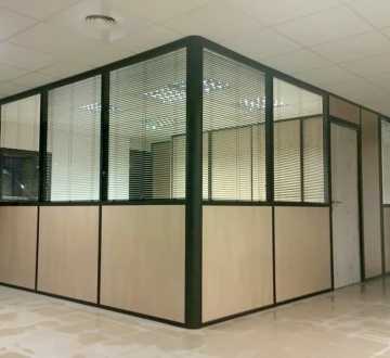Внешний вид модулей офисных перегородок Алькон