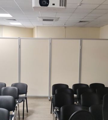 Мобильные офисные перегородки на колесах